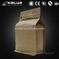 2015 new style Stand up kraft paper food packaging bag with zipper for coffee or tea